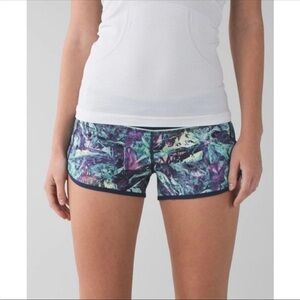 Lululemon run speed shorts iridescent multó‎ deep navy size 4